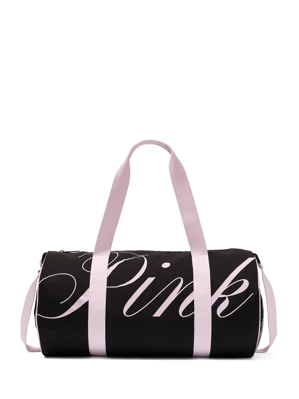 Pink Canvas Weekender Duffle Bag with Pink Accents